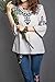 Women's T-Shirt,Bell Sleeve Embroidered Peasant Tops Cotton Tees Blouse