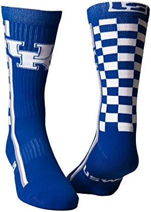 USWAG University of Kentucky Blue/White Checkerboard Performance Socks