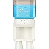 EucUctic Mouthwash Dispenser for Bathroom - 20.29Fl Oz Bathroom Accessories 3 Adjustable Dispensers Levels,Automatic Mouthwash Dispenser with Reusable Magnetic Cup White