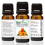 BioFinest Apricot Kernel Organic Oil - 100% Pure Cold-Pressed - Best Moisturizer For Hair Face Skin Acne Sunburn Cuts Wrinkle Scars Eczema - Essential Antioxidant, Vitamin E - FREE E-Book (10ml)