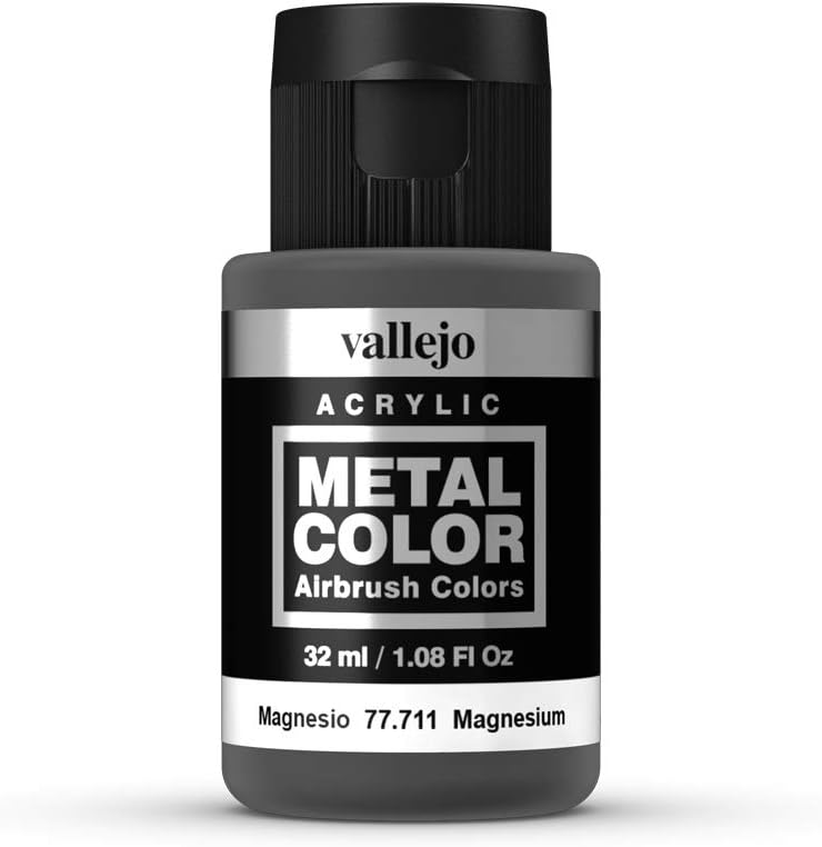 Vallejo Metal Color – Farbe 'Magnesium', 32 Ml, Metallischer Airbrush-Farbton