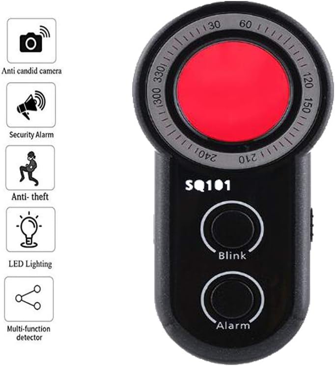 Dingcaiyi Multi-Function Wireless Detector, Hotel Anti-Theft Anti-Lost Tool Travel Anti-Sneak Shot Tool, Infrared Hidden Camera Detector, Infrared Portable Personal Alarm With LED Lights