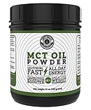 MCT Oil Powder from Coconuts, No Fillers. Creamy and Blends Easily, Great as a coffee creamer, weight loss and pre-workout. Left Coast Performance. 12 oz
