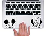 Mickey and Minnie Peeking Up Disney - for Laptop Trackpad Vinyl Sticker Decal (2.0 inch)