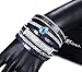 JF. Fashion Multilayer Leather Wrap Bracelet for Women Girls with Glitter Rinestones & charms