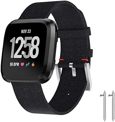 TOPsic Fitbit Versa - Correa de tela vaquera para Fitbit Versa con ...