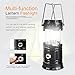 ZOZGETU Solar Lantern Flashlight, 3 Packs Rechargeable Camping Lantern Led Collapsible, Bright Lights for Emergency, Hurricane, Power Outage(Black)