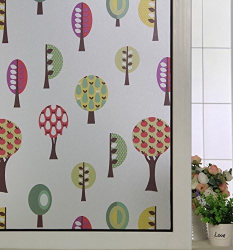 ABO No-Glue 3D Static Decorative Privacy Window Film, AW1009 ((35.4'X78.7'(90x200cm))