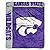 NCAA Officially Licensed Kansas State Wildcats Royal Plush Raschel Fleece Throw Blanket