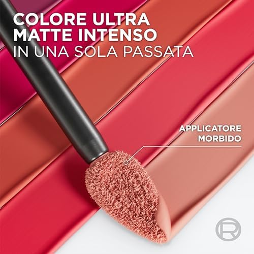 L'Oréal Paris Rossetto Liquido, Colore Intenso, Formula Matte a Lunga Durata, Con Acido Ialuronico, Resistente alle Sbavature, Infaillibile Matte Resistance, Tonalità: 425 Afterwork Drink, 5 ml