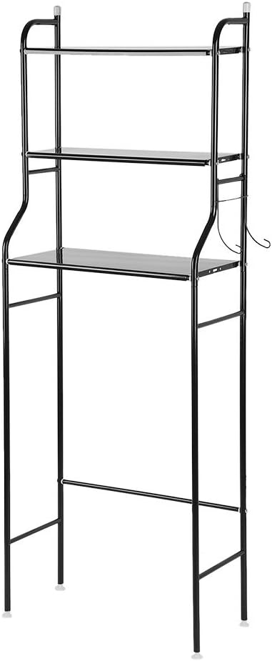 Toiletten Regal 3 Tier Eisen Toiletten Tuch Lagerregal Halter Uber Badezimmer Regal Organisator Toilette Wc Racks Finishing Racks Boden Waschmaschine Regal Schwarz Amazon De Baumarkt