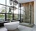 Key Home Goods Silicone Bath Mat – 15.25 x 26.75 - Clear - with Powerful Suction Cups
