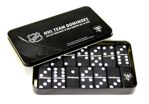 Rico Industries NHL Pittsburgh Penguins Domino Set in Metal Gift Tin