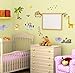 treepenguin Kids Jungle Animals Wall Decals - Cute Safari Theme Wall Stickers for Baby Toddler Boys & Girls Rooms - Peel and Stick Bedroom and Nursery Decor
