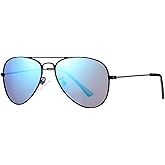 COASION Classic Polarized Small Aviator Sunglasses for Kids Baby Girls Boys Age 2-10 50MM