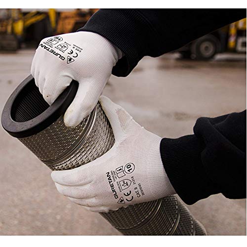 Trevendo 12 Paar PU Arbeitshandschuhe Montagehandschuhe Mechanikerhandschuhe weiß Gr.10 – Bild 3