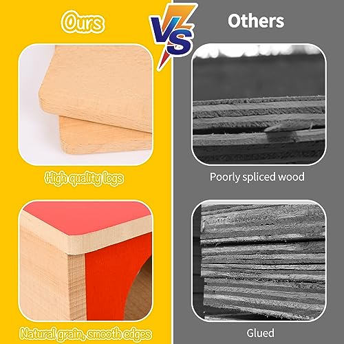 Comius Sharp 4 in 1 Wooden Montessori Toys - Coin Box, Carrot Collection, Sticks for Color Matching and Motor