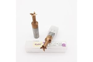 KLOT AlTiN Coated Solid Carbide Dovetail Milling Cutter 2mm-20mm 45°60°75° End Mill (6mm 45° L50mm)