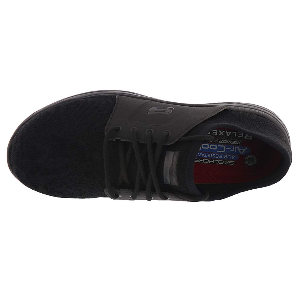 Skechers Toston-Auley Black Soft Toe WP Slip Resistant Oxford - Image 3