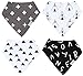Baby Bandana Drool Bibs! Unisex! Best Baby Shower Gift 2016: By THE BLUSHING BABY (Black & White)