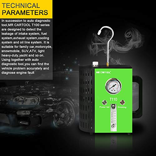 T110 12V Automotive Fuel Leak Detectors Cars Leak Locator Tester Car Fuel Leak Detectors Car Pipe Leakage Tester Support EVAP for All Vehicles - Thumbnail 7