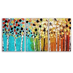 Wall26-3 Plane Canvas Wall Art-Abstract Oil Painting-Giclee Painting Wall Bedroom Living House Decoration Home Art - 16"x24" x 3 Panels
