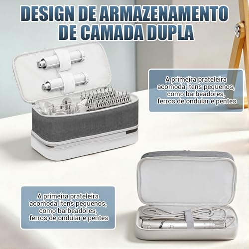 Estojo de Transporte de Viagem para Secador de Cabelo, Armazenamento Portátil de Ferramentas de Cabelo, Bolsa de Armazenamento de Ferramentas de Cabelo para Modelador