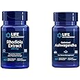 Life Extension Rhodiola and Ashwagandha Extract Bundle, Rhodiola rosea and ashwagandha Supplements, 60 Capsules Each