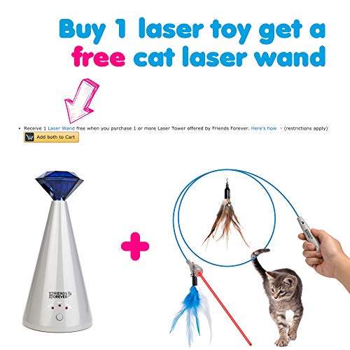 Friends Forever Interactive Cat Laser Toy Pet Laser Pointer for Cats Automatic Rotating Catch