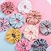 Whaline 40 Color Satin Hair Scrunchies Elastic Hair Bobbles Ponytail Holder Hair Scrunchy Vintage Hair Bands Ties for Women Girls