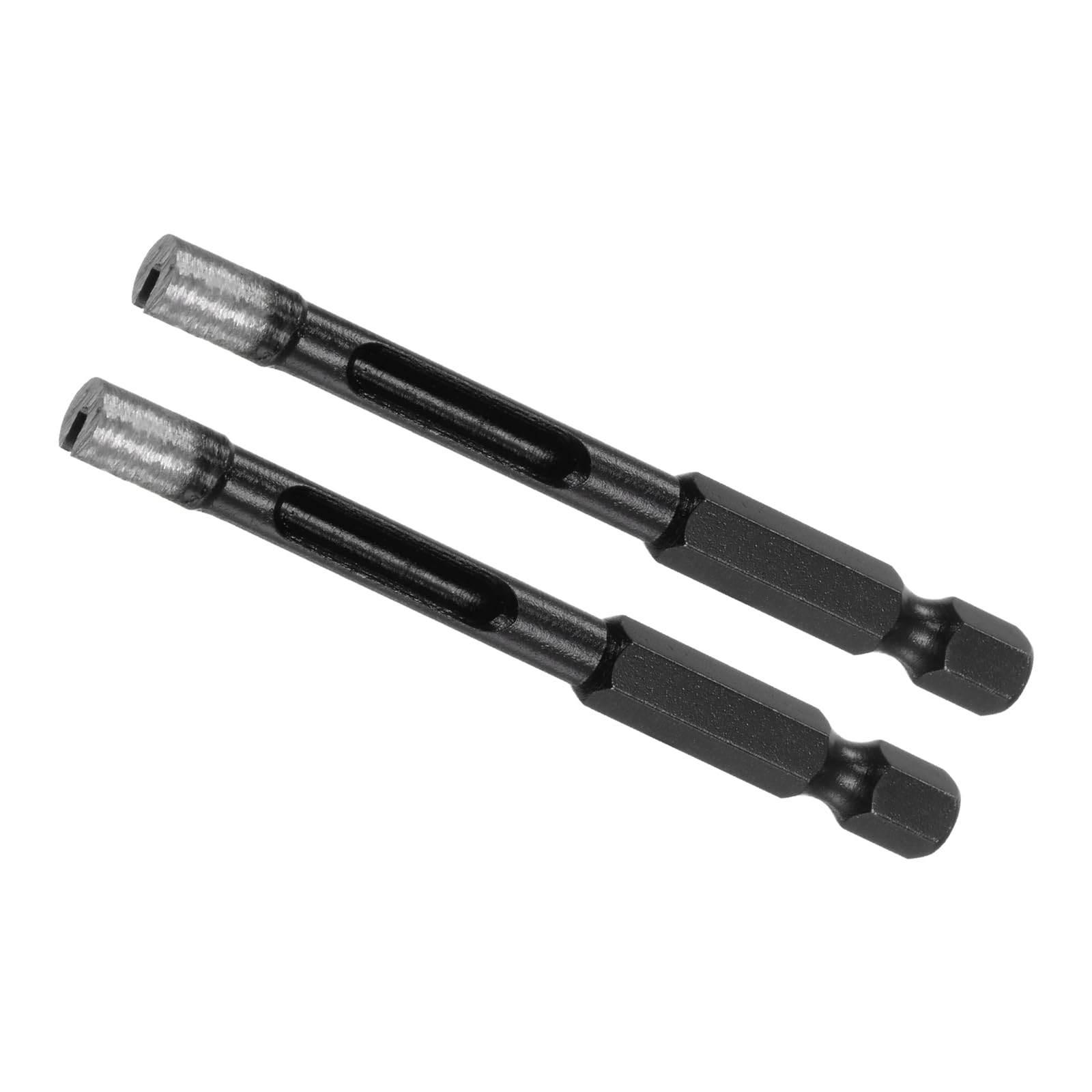 CoCud Diamond Core Drill Bit, 6mm Dia 1/4 Inch Hex Shank, Dry/Wet Hole Saws Black - (Applications: for Tiles Stones Marble Concrete), 2-Pieces