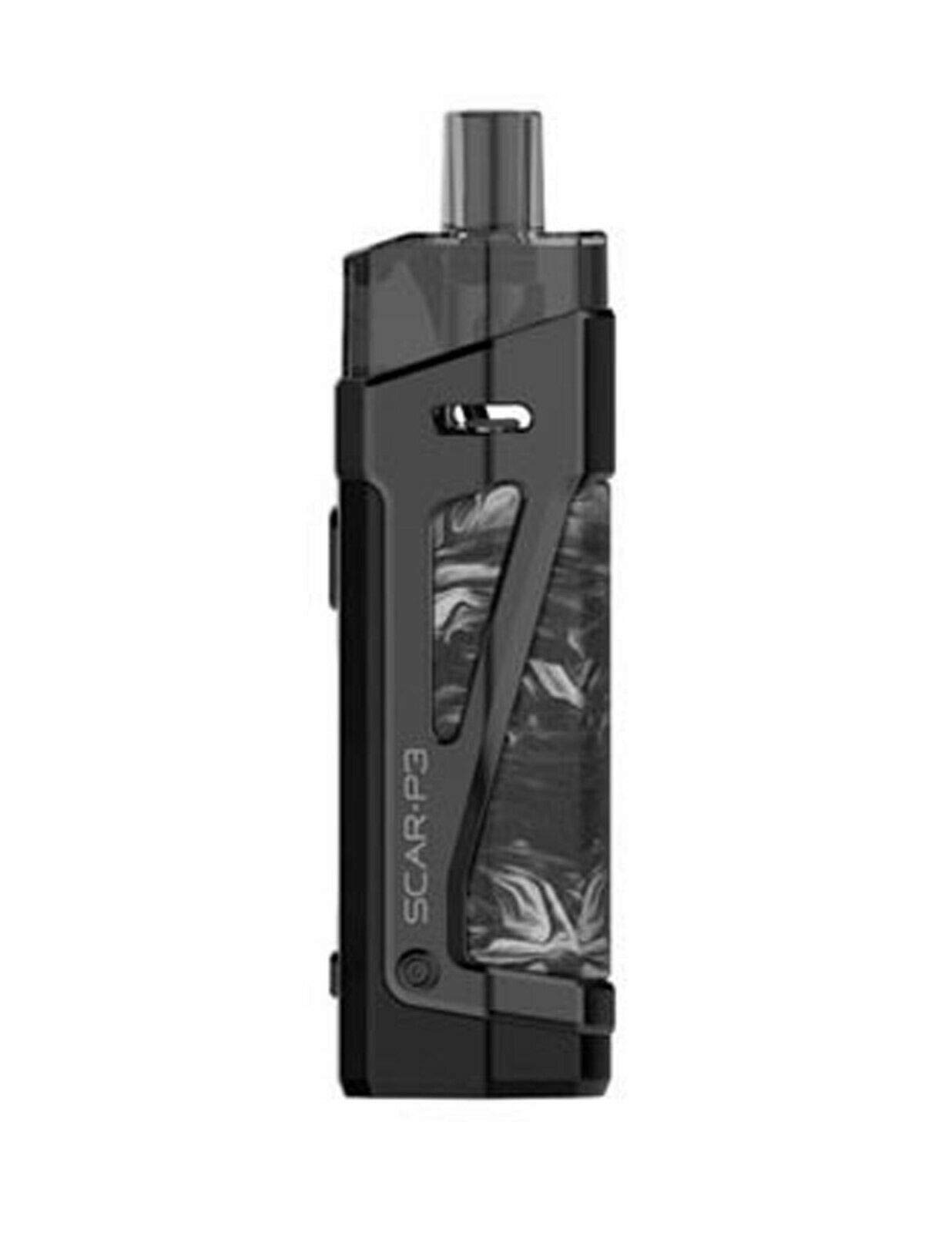 SMOK, New Authentic Scar P3 2ml Pod Vape Starter Kit No Nicotine, Fluid Black Grey, 1 gram