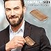 Wood beard comb for men - Wooden comb for MUSTACHES - Mens beard pocket combs with Leather case - GROOMING set no Curls and Tangles - Dual bristle - Travel size