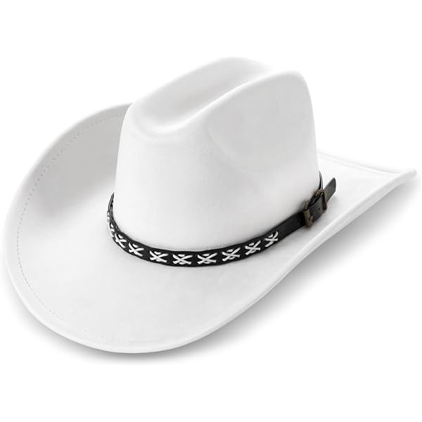Unisex Western Cowboy Hat with Bull Buckle and Studded Band  display picture 3