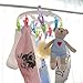 Rommeka Drying Hanger - Portable Circular Laundry Drying Rack with 16 Clips for Socks, Baby Clothes, Cloth Diapers, Bras, Towel, Underwear, Hat, Scarf, Pants, Gloves