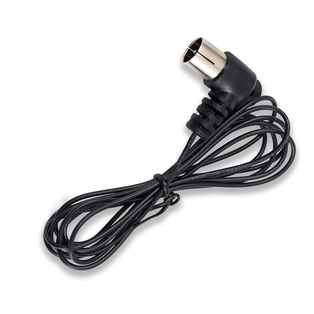 Vecys FM Radio Antenna Black Home Indoor Antenna Unbal Dipole 3 dBi FM car Radio Antenna Push-On F Plug Connector Compatible with Stereo Receiver Home Amplifier Car Radio