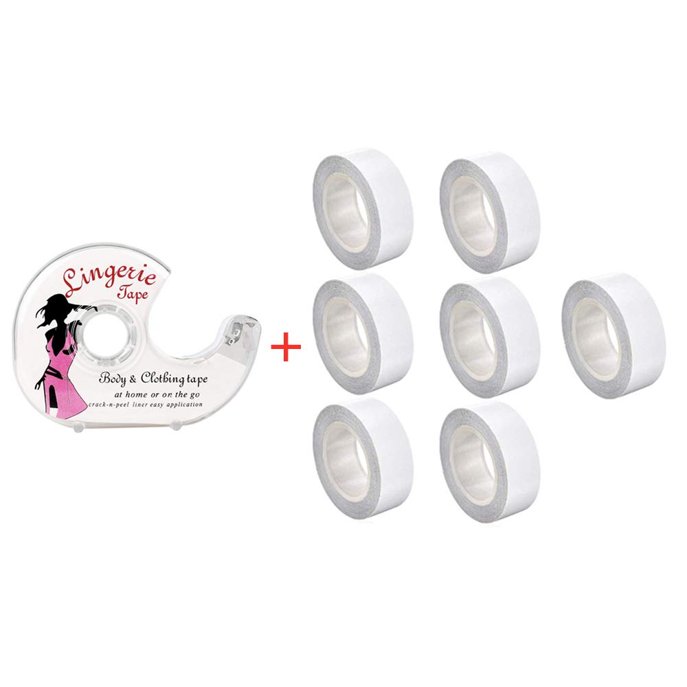 Body Double Sided Tape, 7 Rolls Self Adhesive Clothes Tape Fashion Tape
