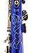 Kaizer Soprano Saxophone Straight B Flat Bb Blue Body Gold Keys SSAX-1000BLGK