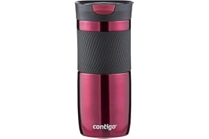 Contigo Byron Snapseal Travel Mug, Stainless Steel Thermal mug, vacuum flask, leakproof tumbler, coffee mug with BPA free Easy-Clean Lid, 470 ml, Vivacious