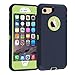 Co-Goldguard Case for iPhone 7 Heavy Duty for iPhone 8 Case Durable 3 in 1 Hard Cover Dust-Proof Shockproof Drop-Proof Scratch-Resistant Shell (Black/Blue)