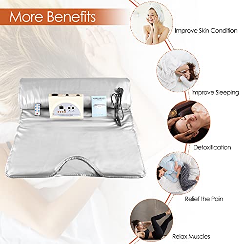 O hUkOeR FarInfrared (FIR) Sauna Blanket,Weight Loss Body Shaper Professional Detox Therapy