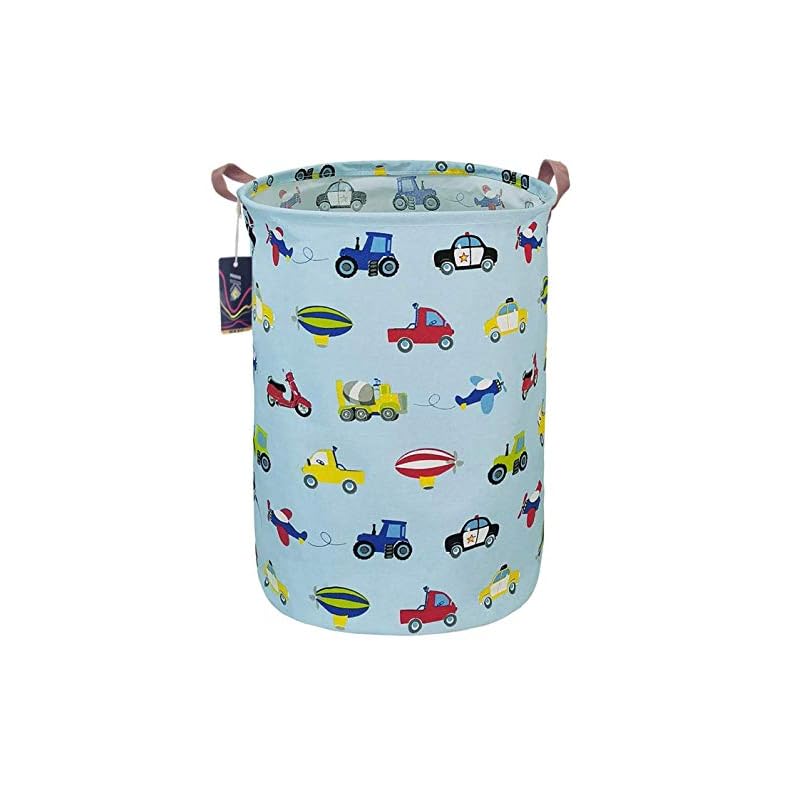 HKEC Kids Laundry Basket,Boys Toy Storage Bin,Baby Dirty Clothes Hamper,Nursery Hamper for Bedroom,Gift Baskets(Car)