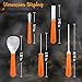 Professional Pumpkin Carving Kit Tools- 5Pcs Heavy Duty Stainless Steel Carving Tools with 10 Carving Stencils DIY Halloween Jack-O-Lantern for Halloween Decorations