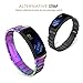 Samsung Gear Fit2 / Gear Fit2 Pro Watch Band, MoKo Universal Stainless Steel Watch Band Strap Bracelet + Connector for Samsung Gear Fit 2 SM-R360 / Gear Fit 2 Pro Smart Watch, Colorful