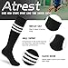 Atrest Striped Tube Socks, Unisex Knee High Football Volleyball Baseball Cheerleading Sports Socks Long Tube Soccer Socks