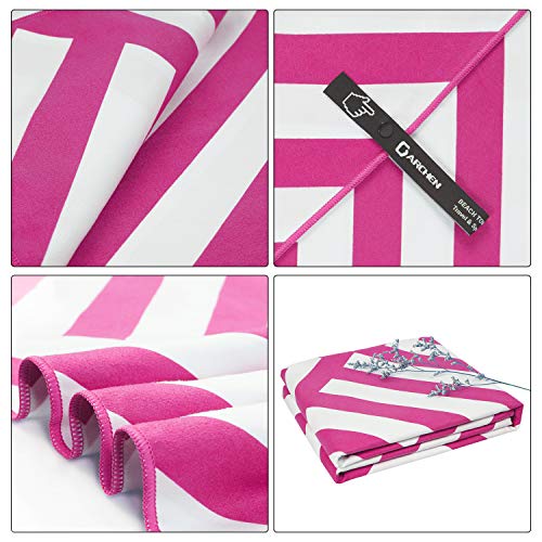 DARCHEN Microfiber Beach Towels Oversize Travel Beach Towel 1 Pack - Quick Dry Towel for Swimming, Sand Free Towel (Large 63x31 inch) for Kids Adult
