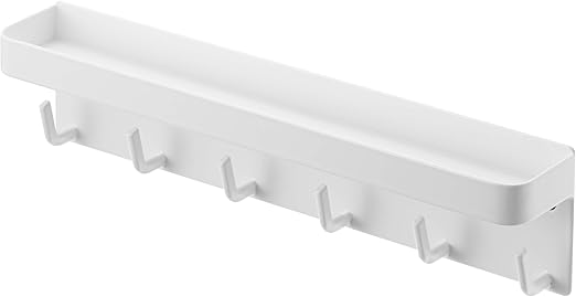 Amazon Com Yamazaki Home Magnetic Key Rack With Tray One Size White Home Kitchen