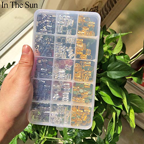 image for Messen 210 Pieces Dreadlocks Beads Strong Iron Hair Cuffs 8mm Dread Lo