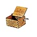 HOSALA Personalizable Music Box Handmade Engraved Wooden (Wood, LET IT BE)