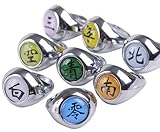 NuoYa001 NEW 10PCS Naruto Rings Black Akatsuki Ring Set Sasori Itachi Hidan Deidara Cosplay member's Ring Set Model: (Home & Kitchen)
